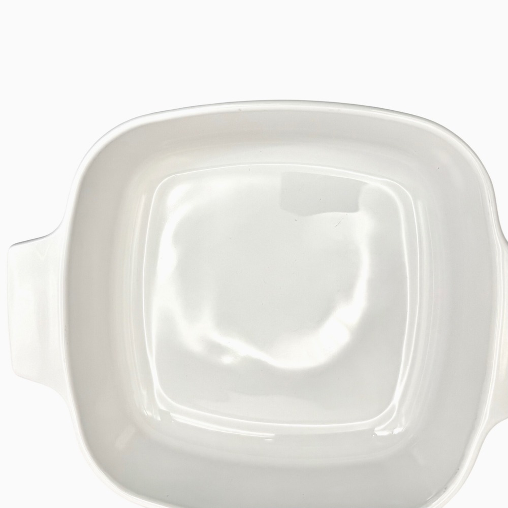 Vintage Corning Ware L'Echalote Casserole Dish‎ White Square Handles - Picture 4 of 8